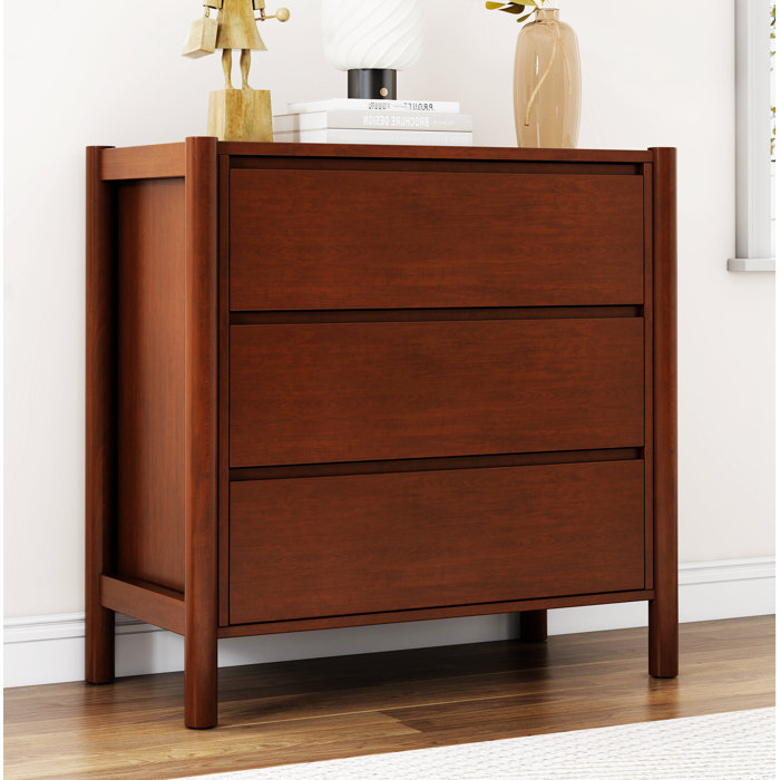 Ebern Designs Llubia 3 Drawer 31.51" W Solid Wood Chest, Accent Chest